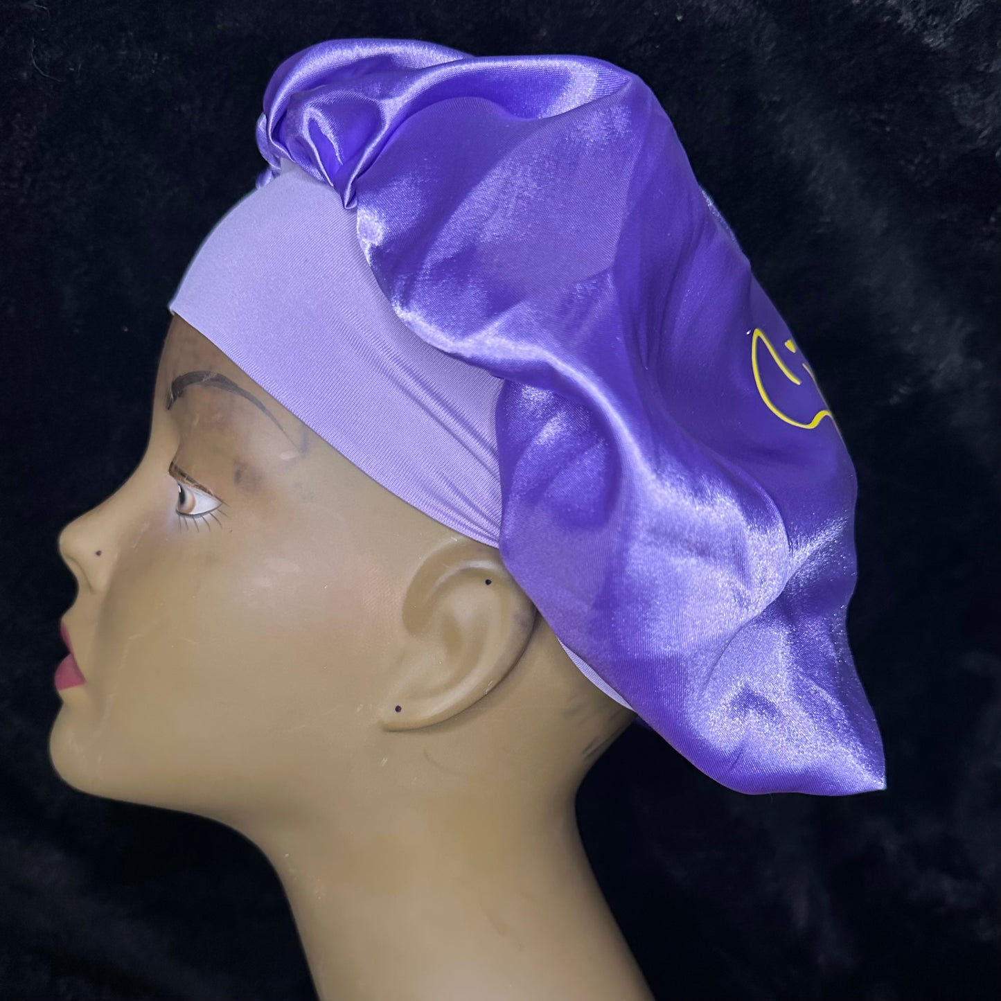 Wide Brimmed Sattin Hair Bonnet