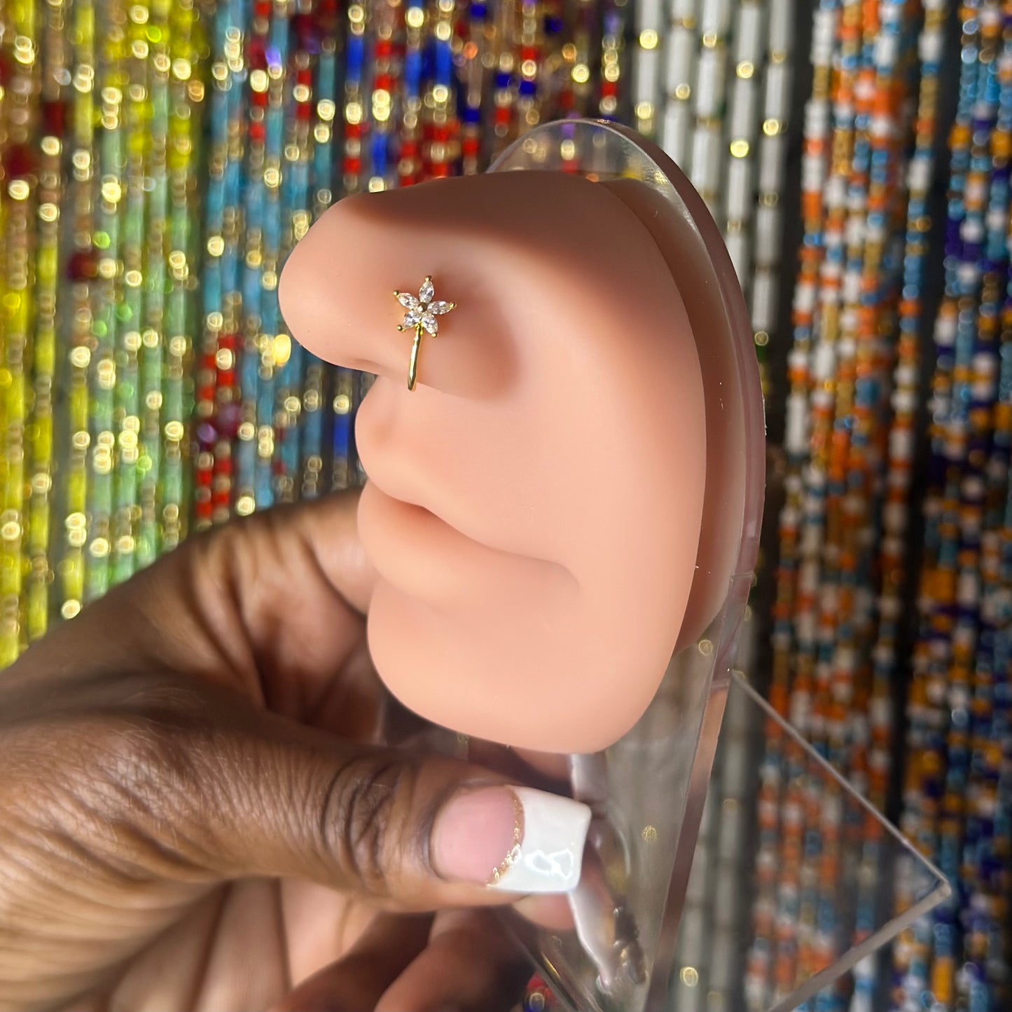 Gold Flower Nose (clip-on)