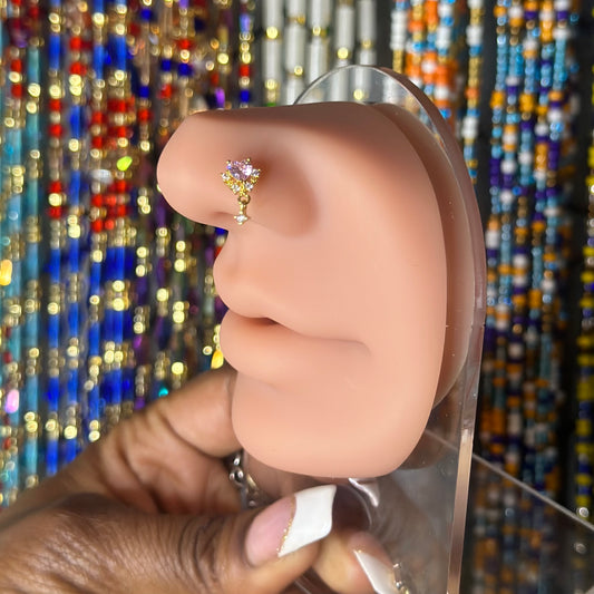 Pink/Gold Nose Ring