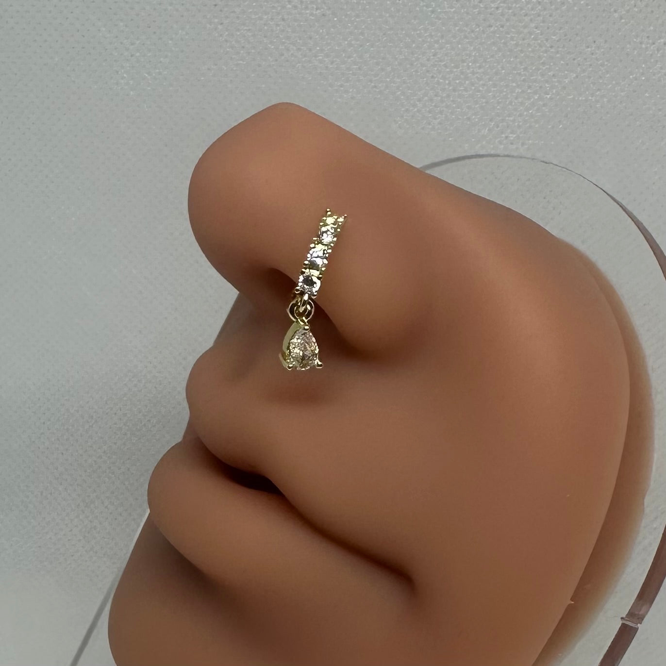 Dangling Gem Nose Ring