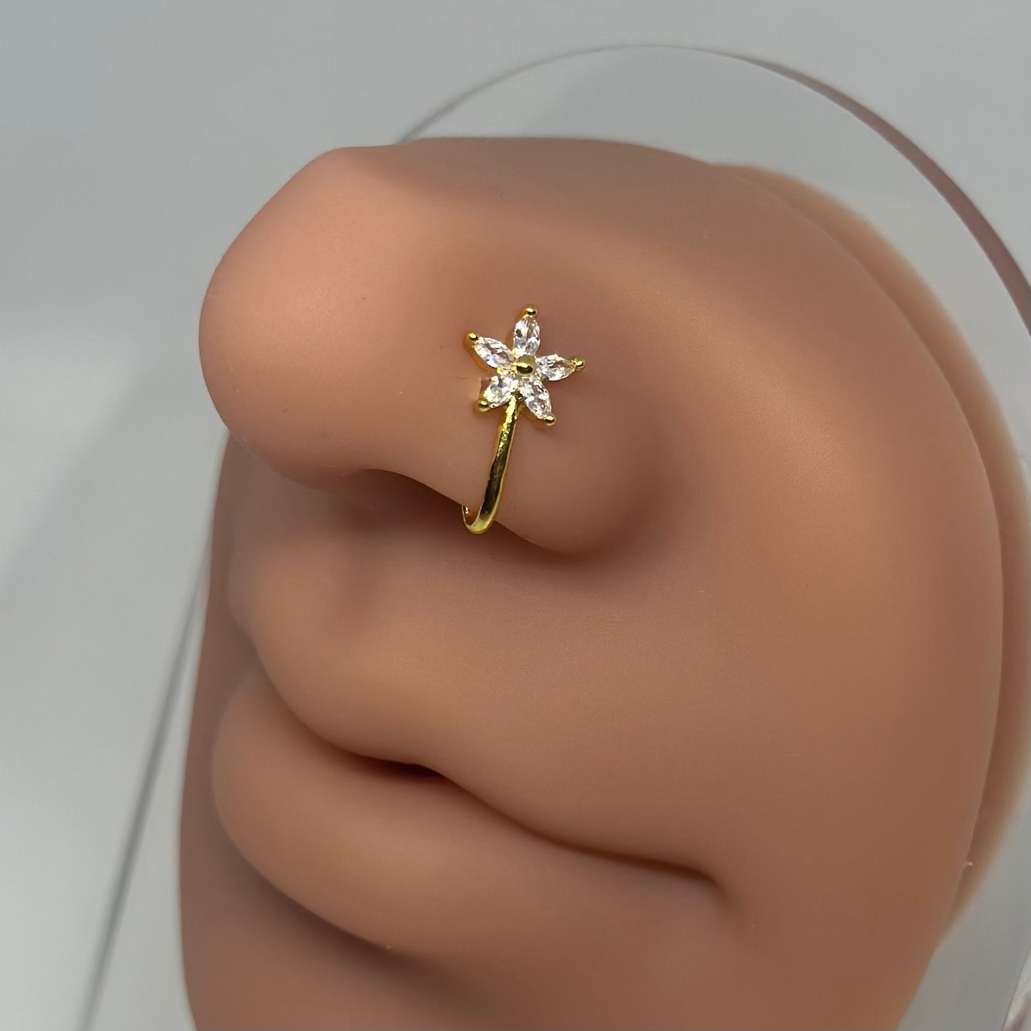 Gold Flower Nose (clip-on)