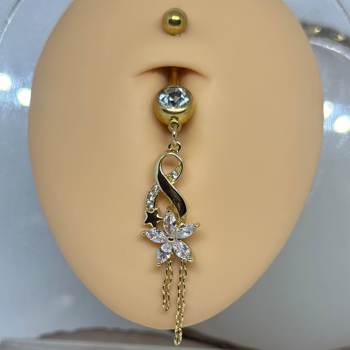 Dangling Infinity Sign Belly Ring