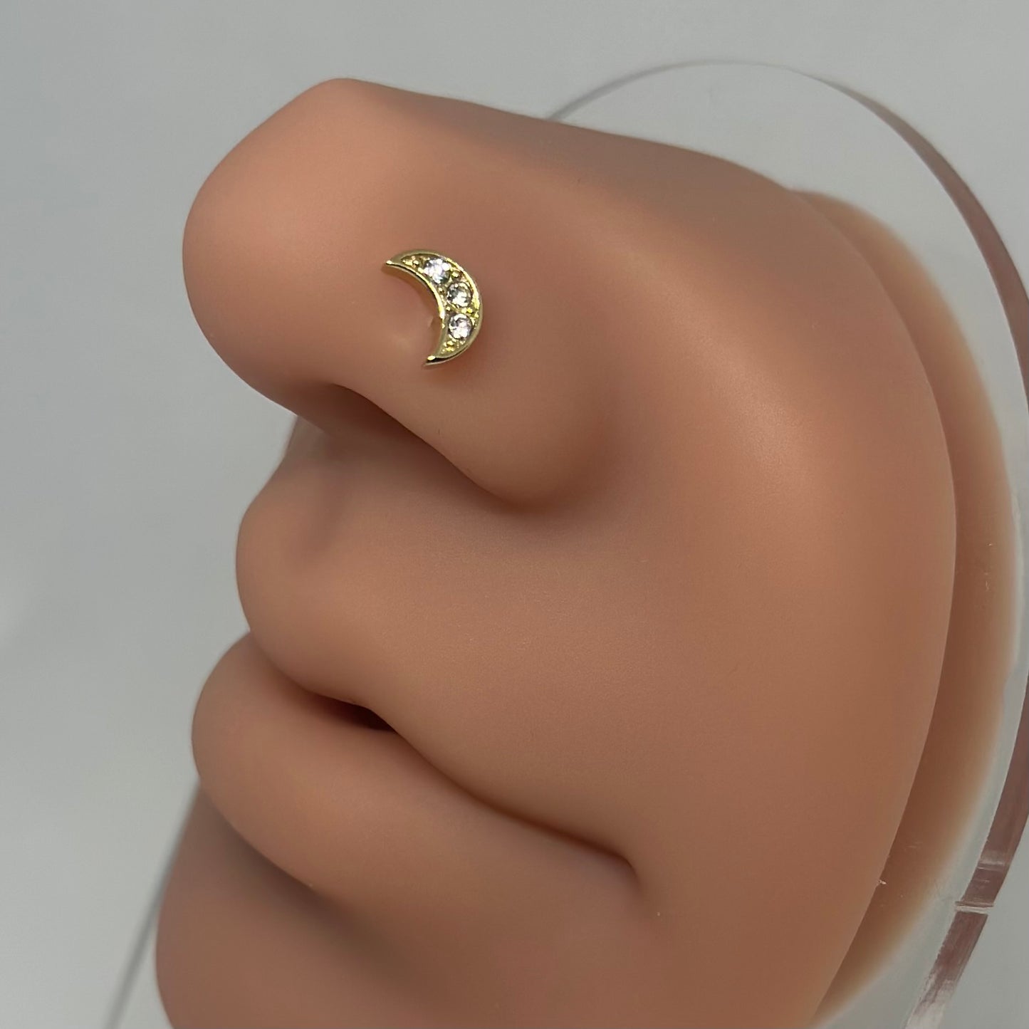 Gold Moon Nose Ring