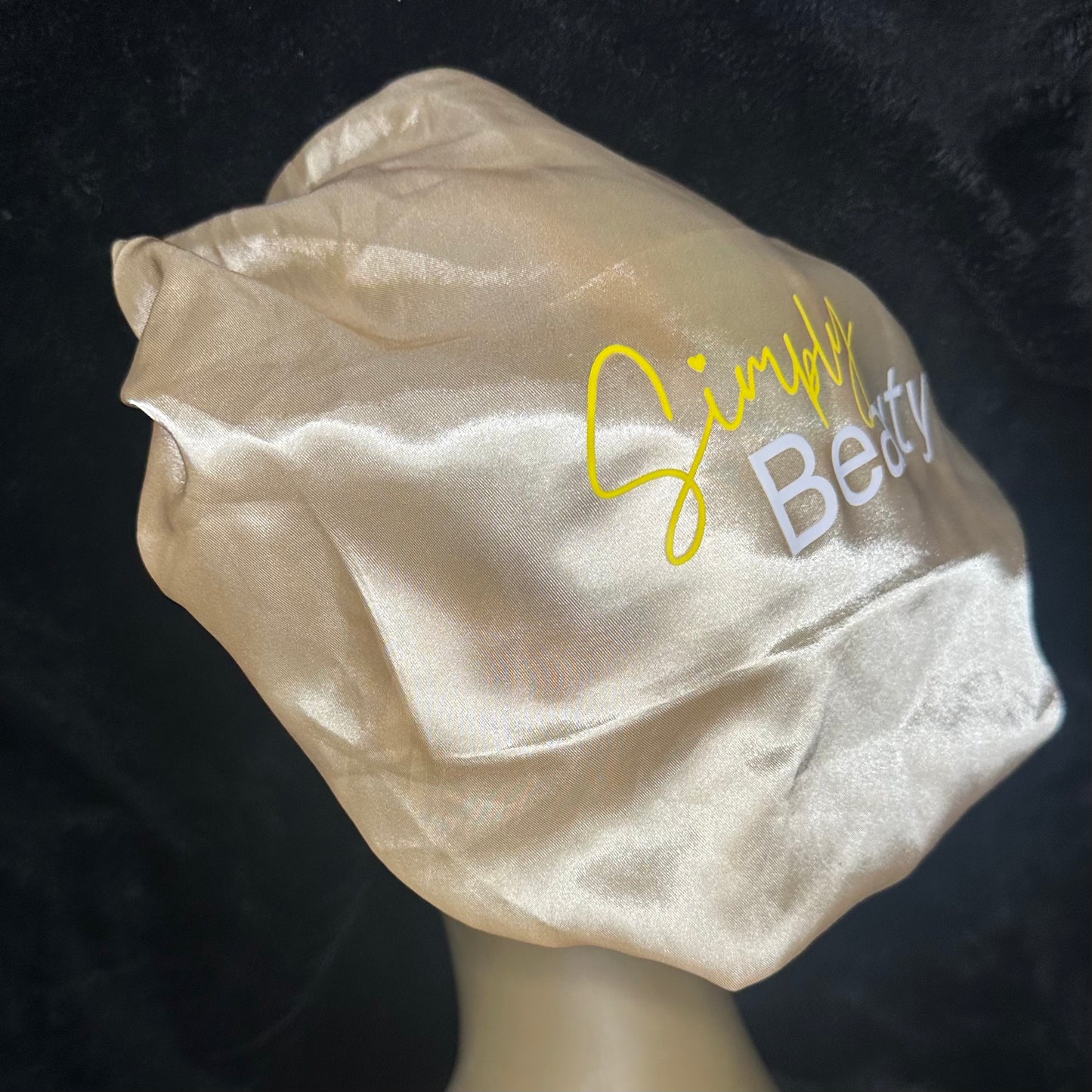 Wide Brimmed Sattin Hair Bonnet